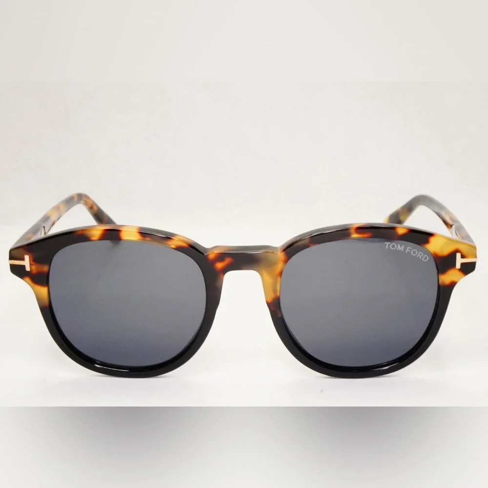 NEW FT0752/S 56A TOM FORD JAMESON TF752 56A UNISEX BROWN GREY ROUND SUNGLASSES